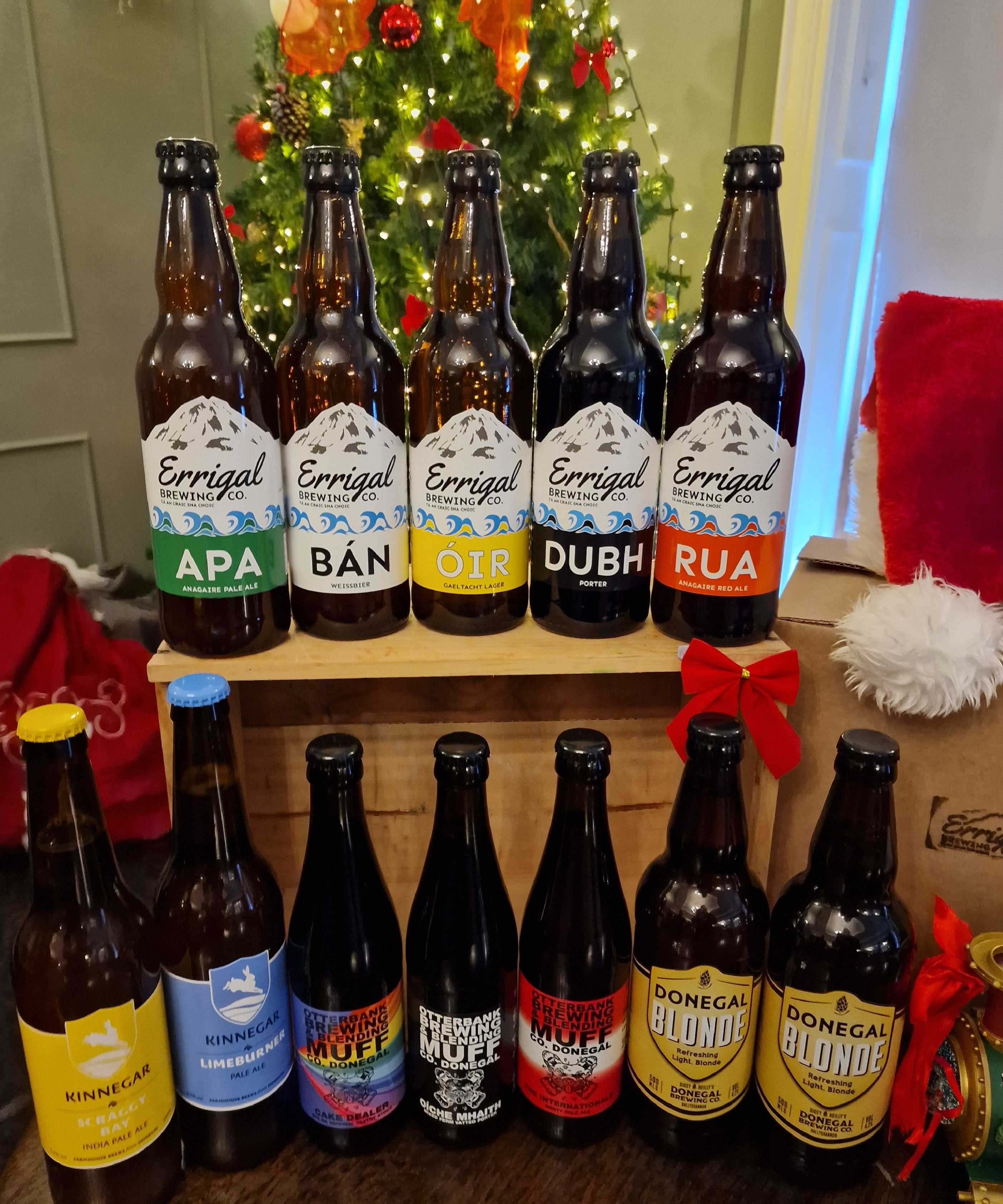 Donegal Breweries Selection Box- Selection of beers from the 4 breweries of Donegal. Tá an craic sna cnoic